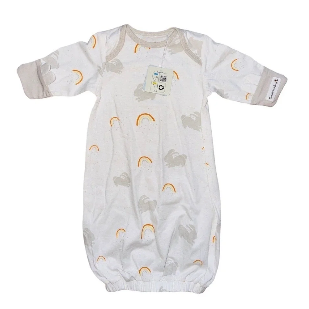 W2 Bunnies By The Bay‎ Gown 0-3 Months Little Sunshine New NWT Orangic